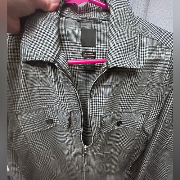 H&M Men’s plaid houndstooth jacket reg fit coup standard - Picture 6 of 9
